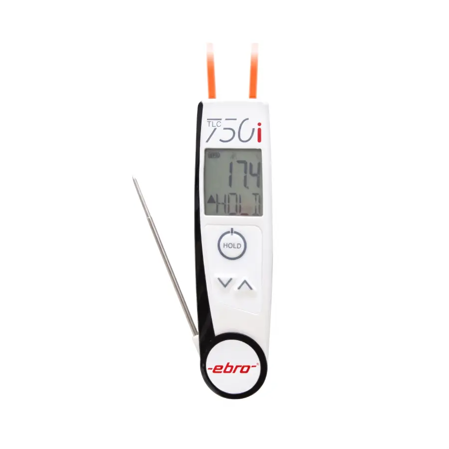 ebro TLC 750i – Infraröd och instickstermometer för professionell HACCP-kontroll.