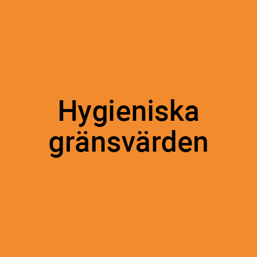 Hygieniska gränsvärden för gaser.